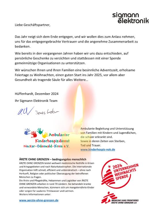 Weihnachtsgrüße 2024